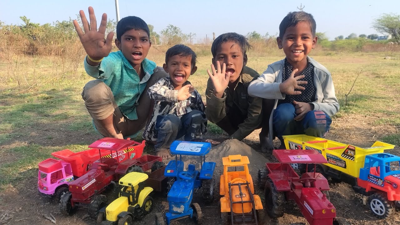 minitractor&jcb&turck#entertainment#kidstarshorts#tractor #tractorforkids #new #Aaravpawar3712