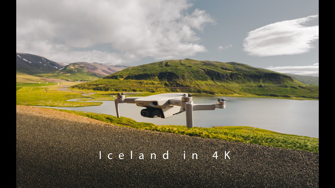 Iceland from above. 4K cinematic film