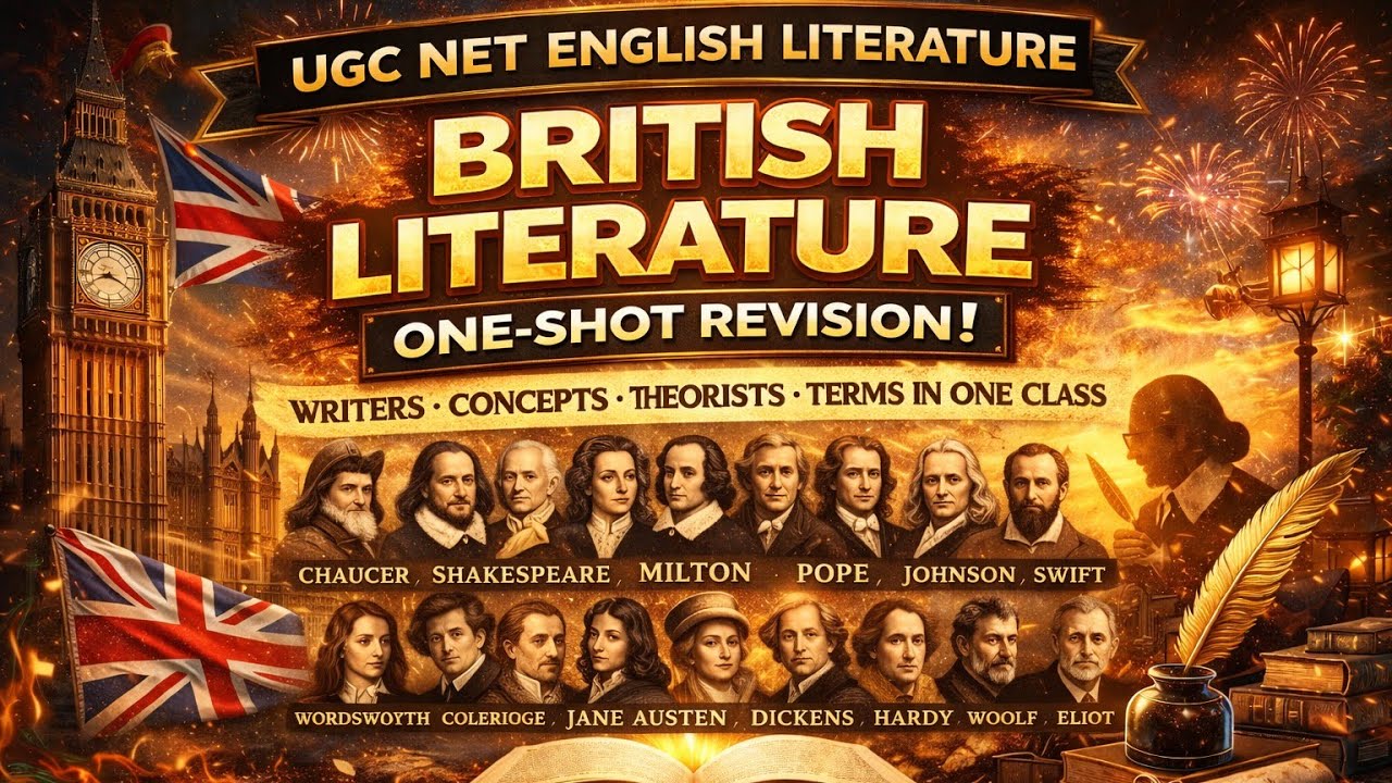 British Literature Marathon | All Writers, Terms & Concepts | UGC NET English 🎯💯