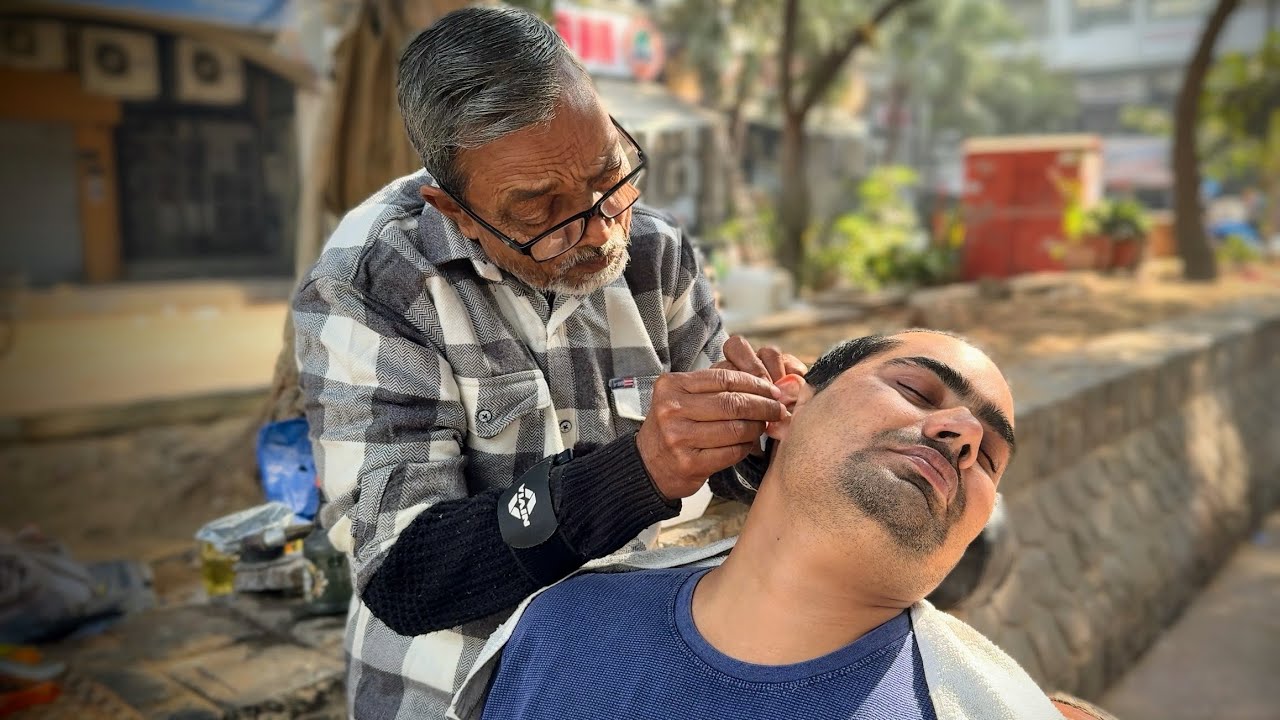 Ear Cleaning Massage First Time By Waris Barber | I am Going to Sleep 😴 | Relaxing Head Massage ASMR