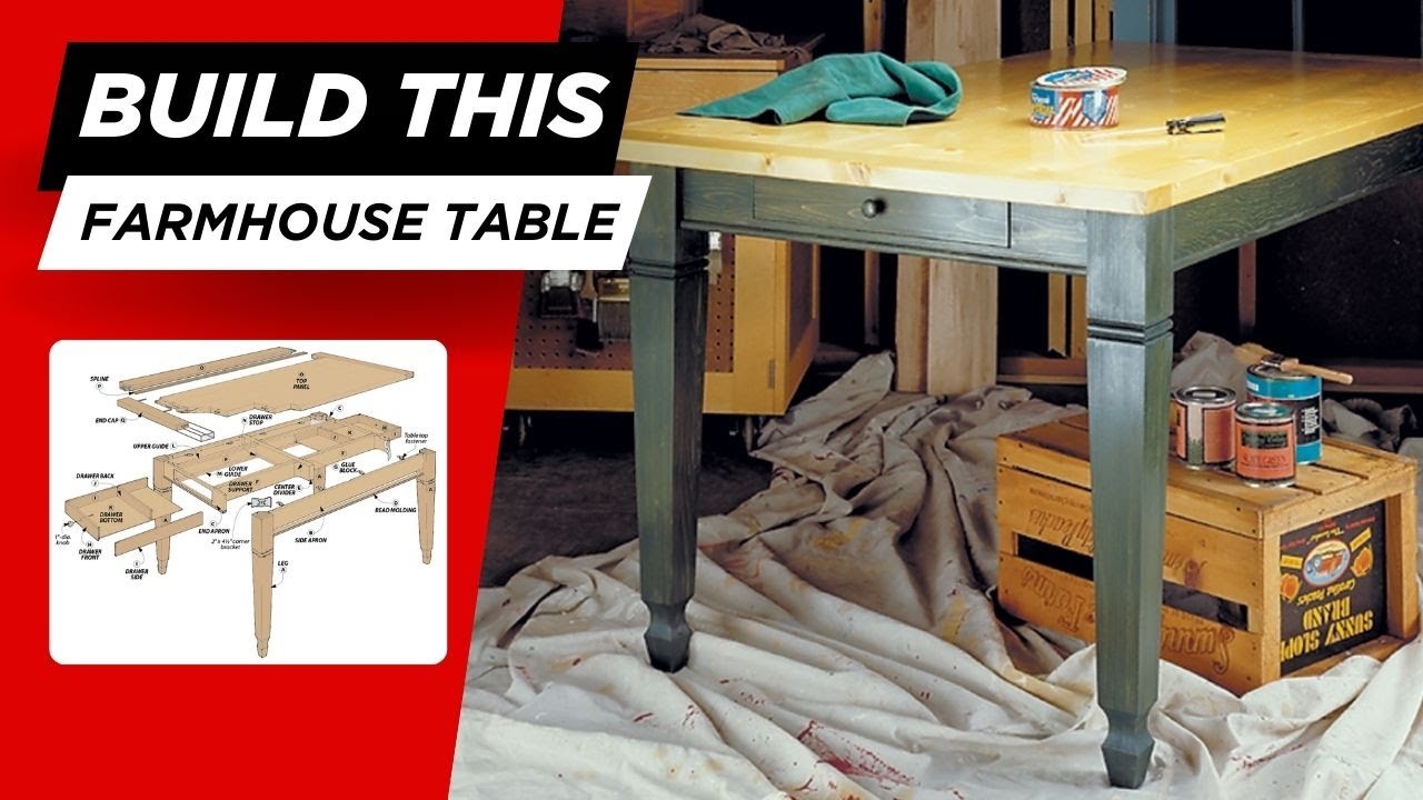 Build a Rustic, Farmhouse Table | Woodworking Project 