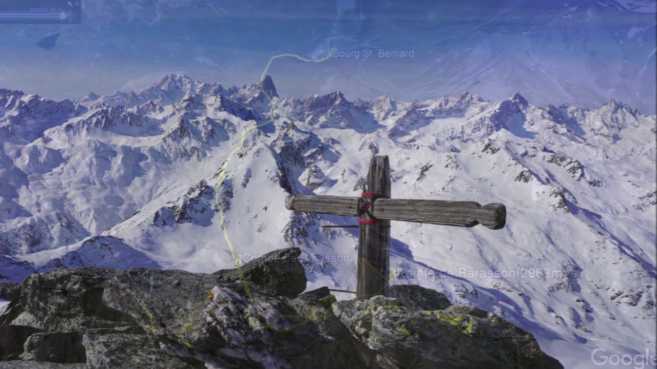 ski de randonnée Pointe de Barasson(2962m) depuis Bourg St. Bernard, Val d'Entremont, Valais, 090220
