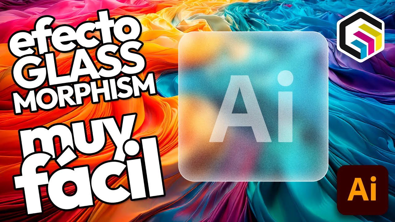 CREAR efecto GLASS MORPHISM facil o efecto VIDRIO ESMERILADO en Illustrator