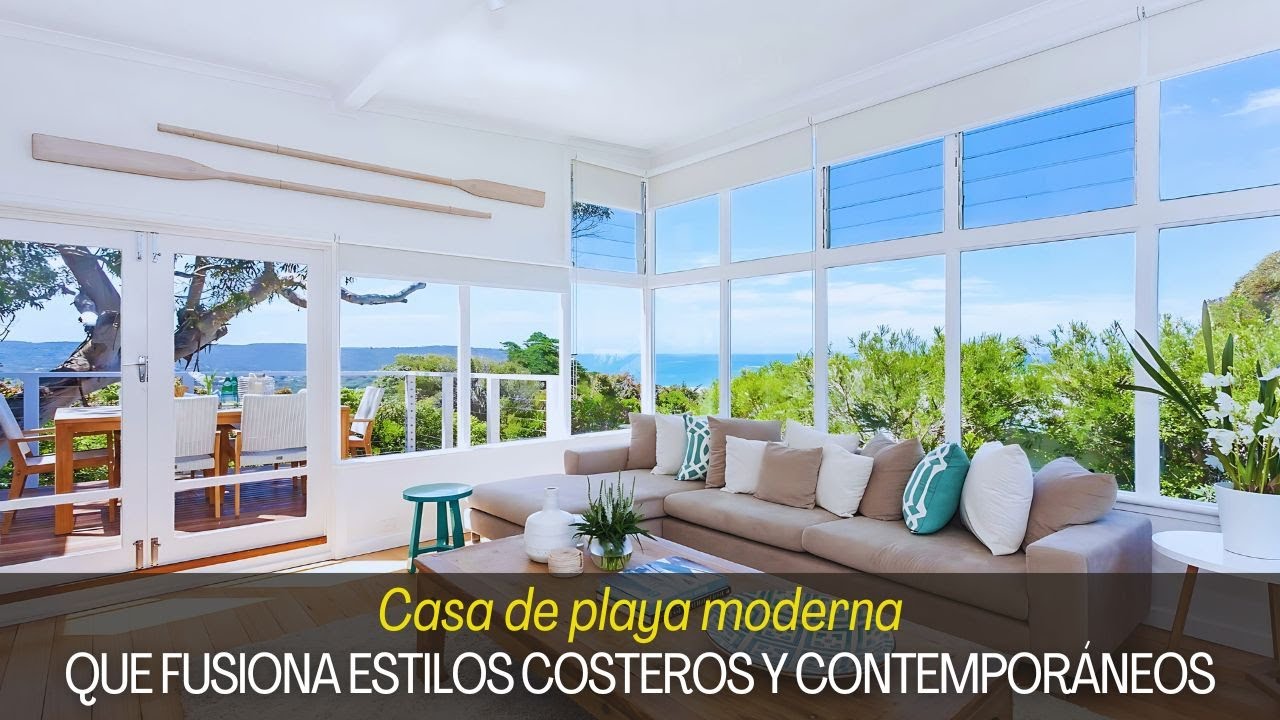 Casa de playa moderna que fusiona estilos costeros y contemporáneos