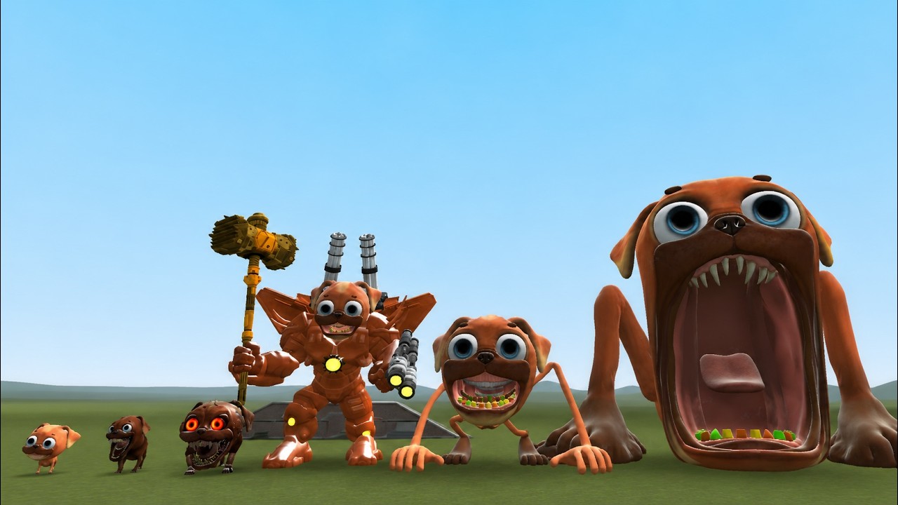 ALL PHASES OF CHOMPY CHASEY FROM DARK PASK 1-10 In Garry's Mod !!