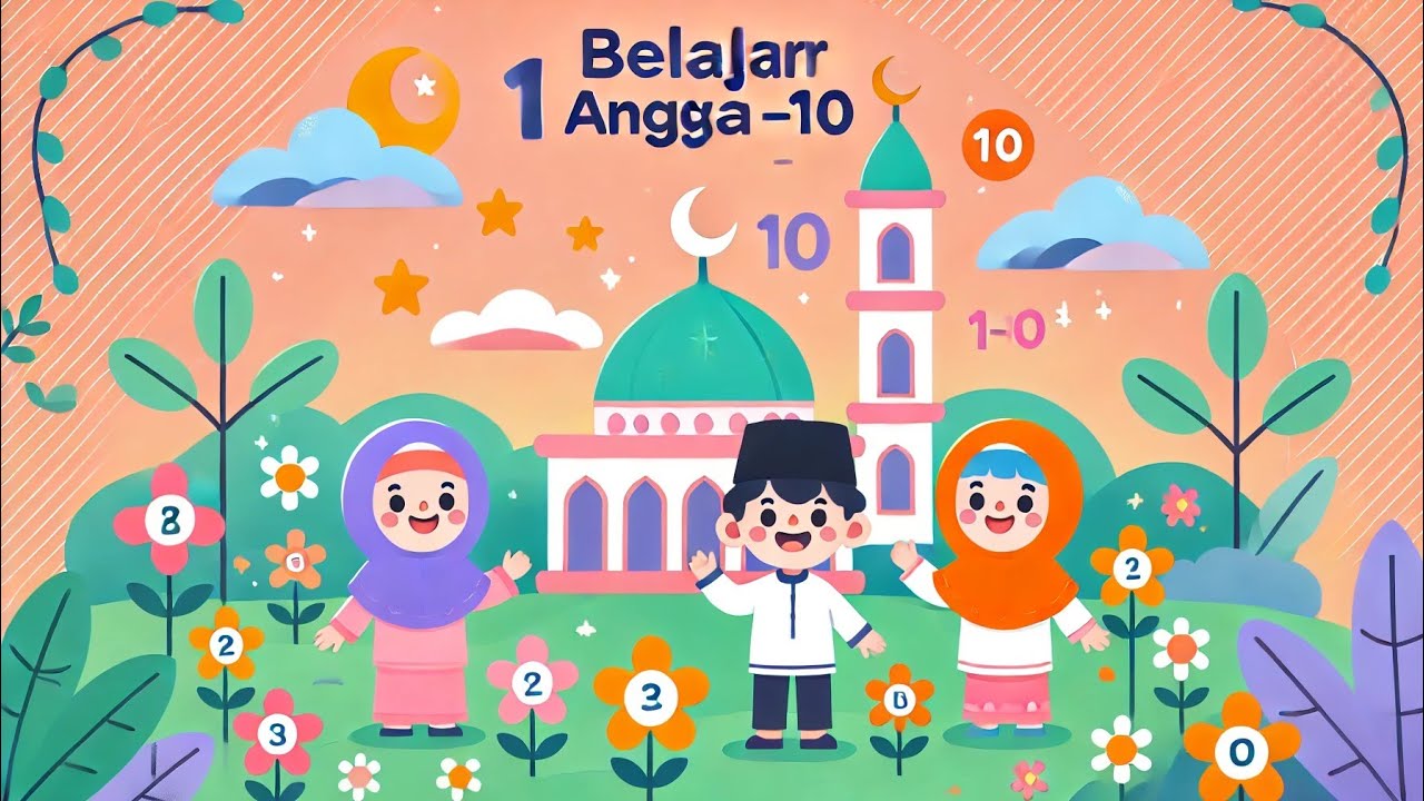 Lagu Anak Islam Menghitung 1–10 | Belajar Angka Bersama Ciptaan Allah | Lagu Edukasi Anak Muslim