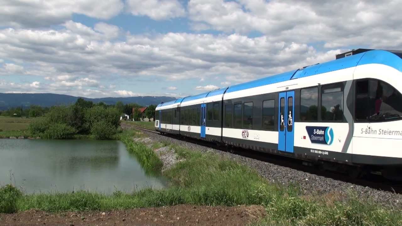 Sonderfahrt mit dem blauen GKB GTW 5063 008 nach Gleinstätten am 17.05.2012