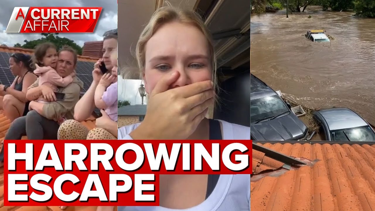 Mum's shocking footage as NSW floods hit | A Current Affair