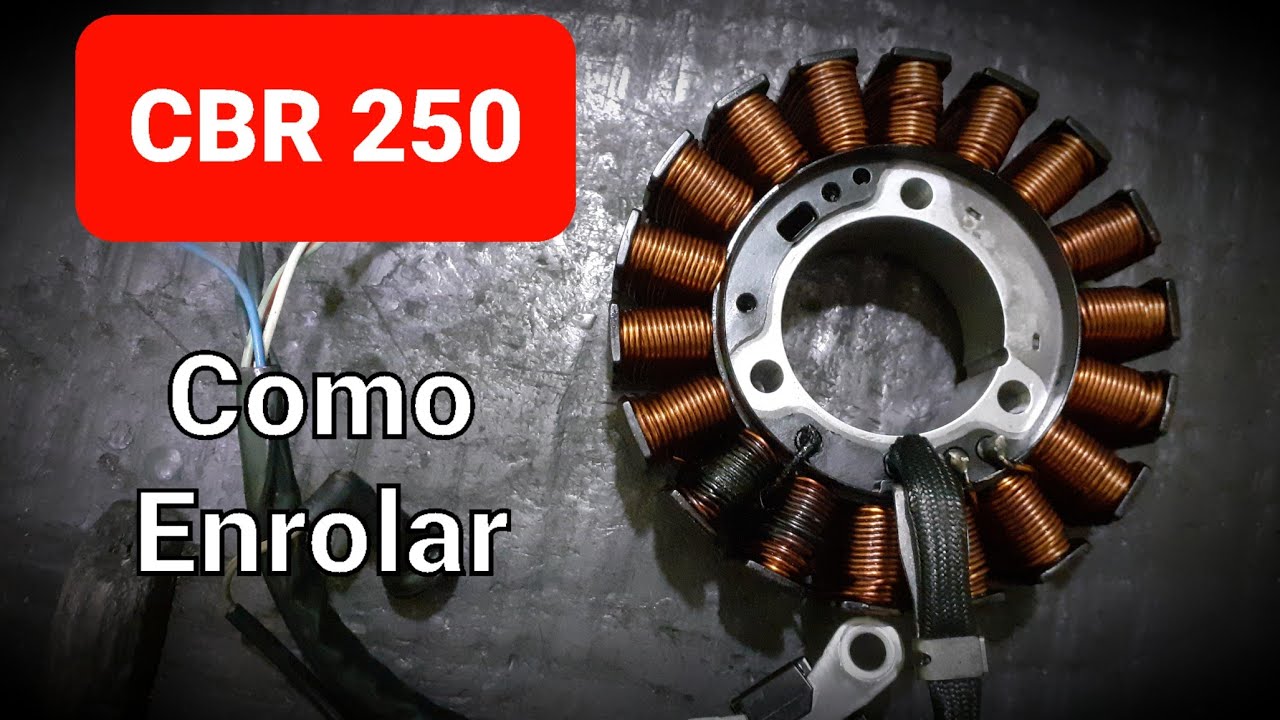 Estator CBR 250 - Como Recuperar estator de moto - Passo a Passo. Motorcycle stator repair