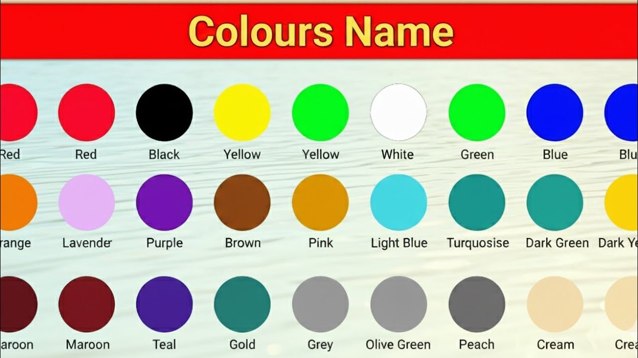 रंगो के नाम // colours name hindi and English // सभी रंगों के नाम हिंदी और अंग्रेजी में - All Colors