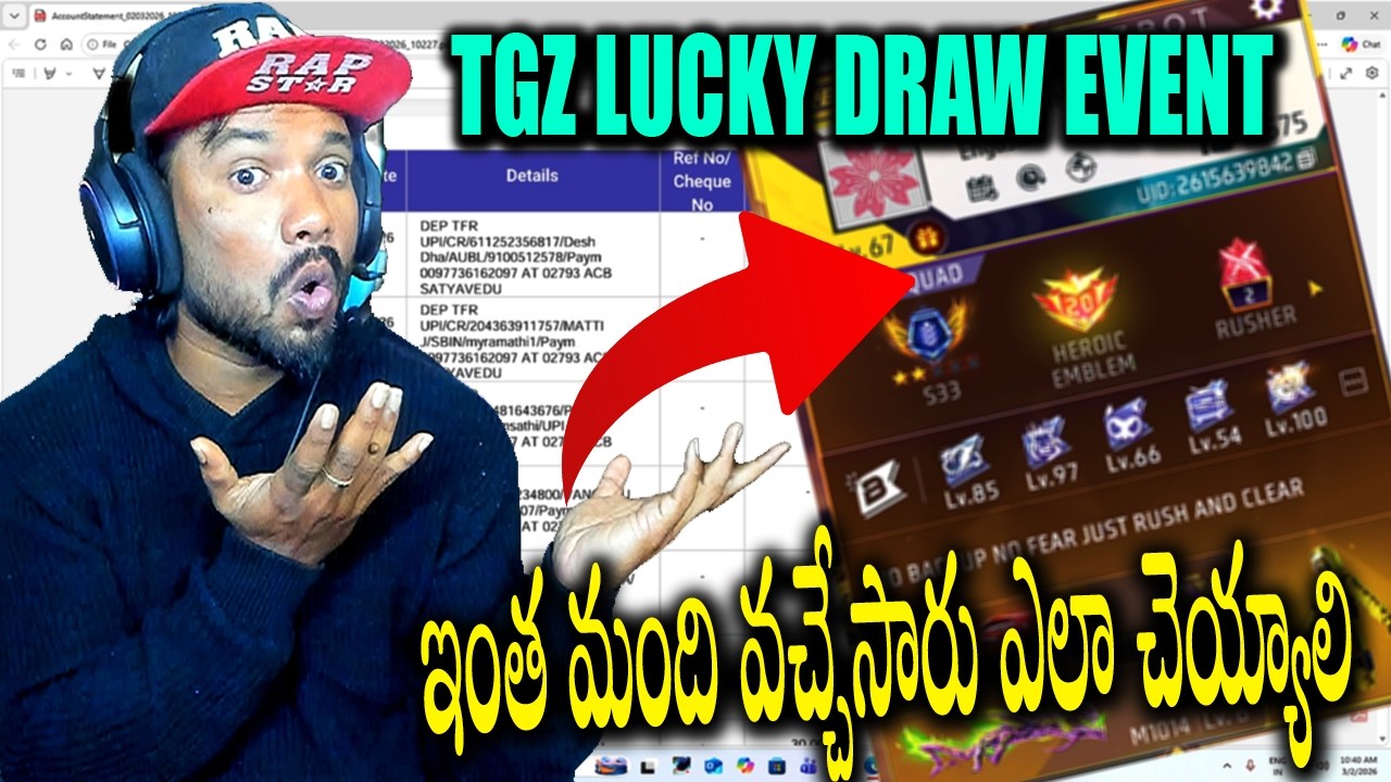 ФИНАЛЬНОЕ ОБНОВЛЕНИЕ СОБЫТИЯ РОЗЫГРЫША В FREE FIRE TELUGU GAMING ZONE - TELUGU GAMING ZONE #lucky...