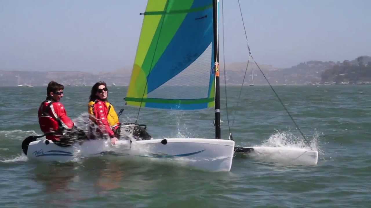 Sailing the Hobie Wave in Sausalito, CA