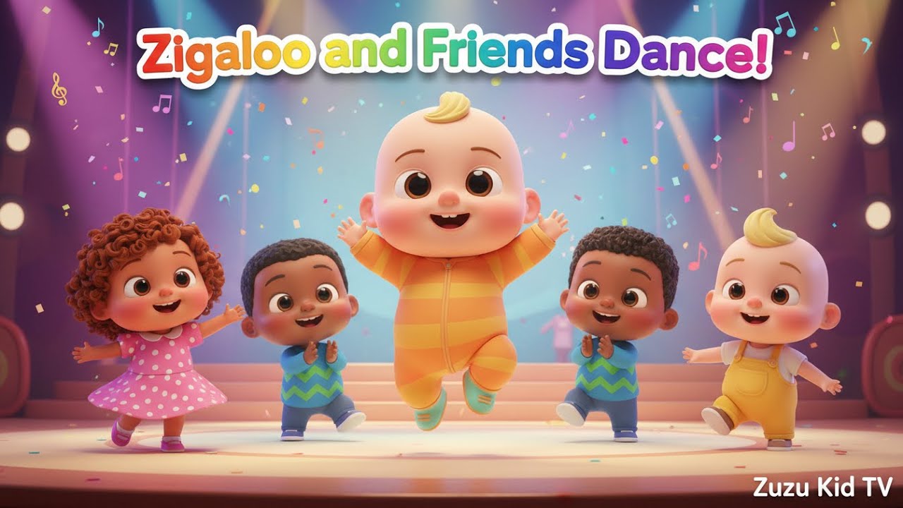 Zigaloo and Friends Dance Compilation – Toddler Dance, Movement & Fun Learning with Zuzu