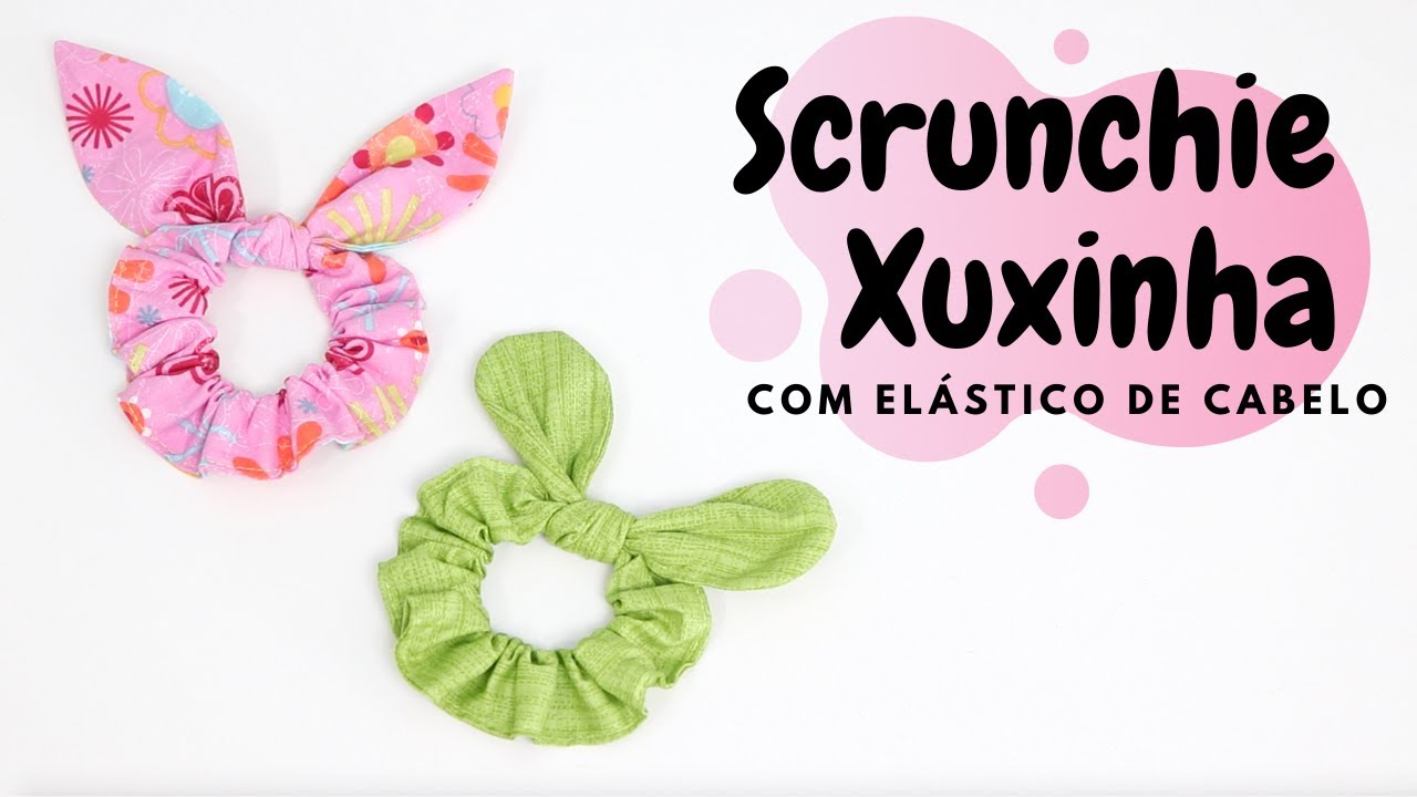 Como fazer Scrunchie, Xuxinha com Elástico de Cabelo / Scrunchie DIY