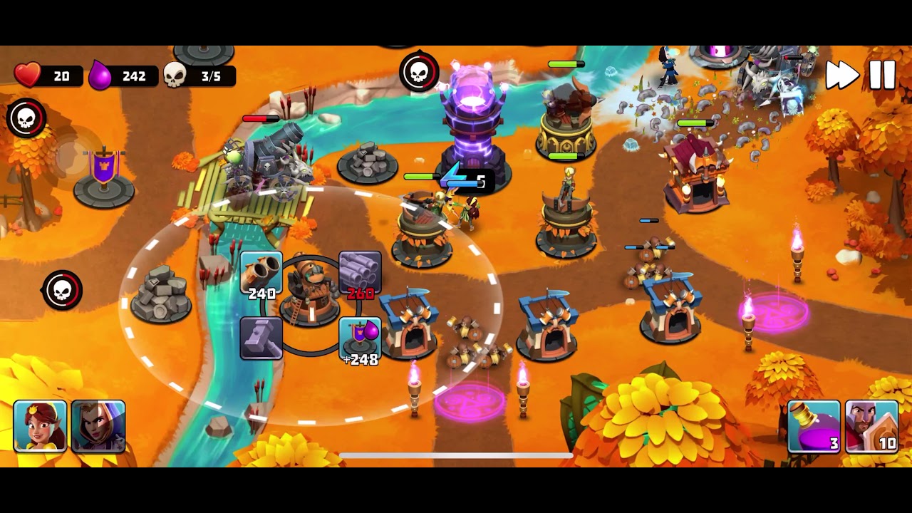 Castle Creeps TD: Chapter 14 - Level 56: Holy Warriors ( 3 Stars Without Sentinel )