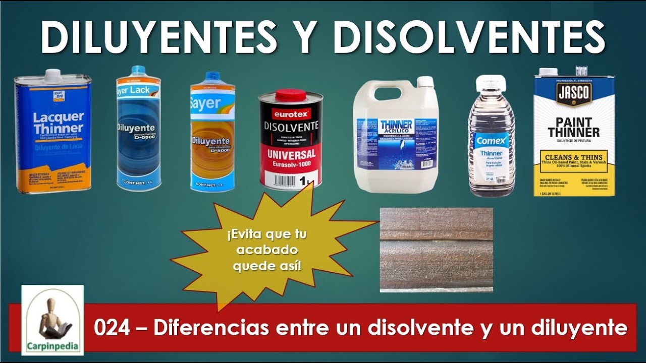 024 - Diferencias entre un disolvente y un diluyente