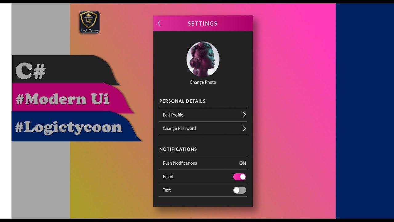 C# Modern Ui Form Design