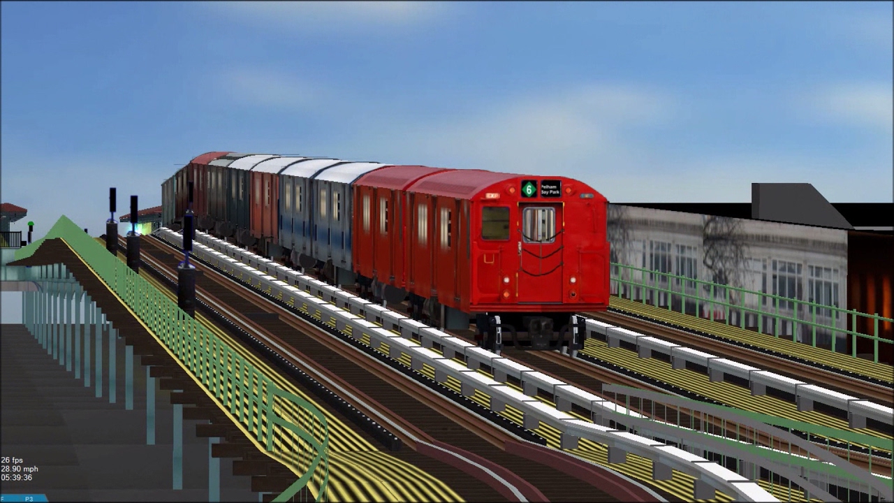 OpenBVE HD: Chasing NYC Subway Train of Many Colors [New Release] on 6 Express Line (2/20/17)