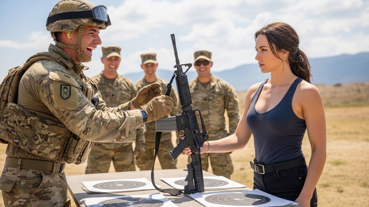 “Try Mine!” She Was Swapping Targets When a Marine Offered His Rifle and Stepped Back