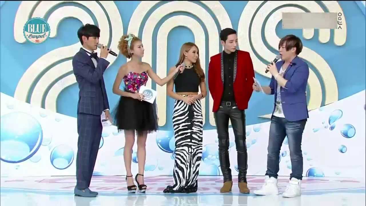 2013 Mnet 20's Choice: CL and Lee Soo Hyuk Blue Carpet Cut