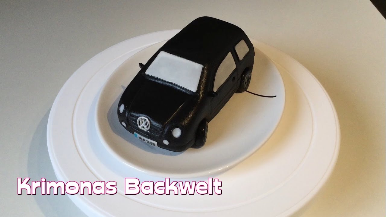 Mini VW Auto Fondant Torte / Mini VW car fondant cake / Anleitung