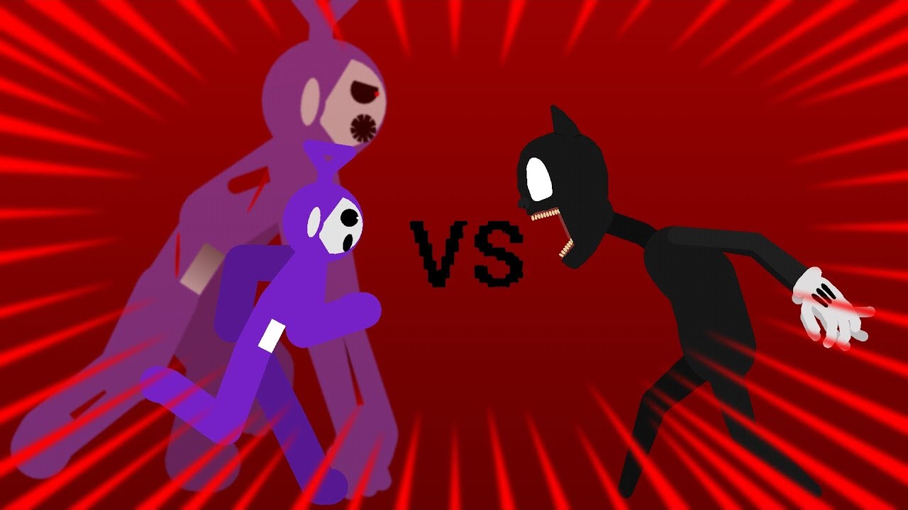 Tinky Winky (ST) VS Cartoon Cat {REMAKE} [Stick Nodes]