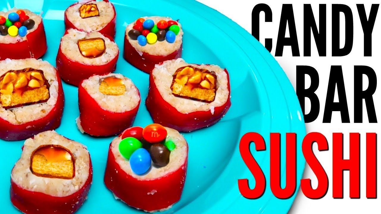 CANDY BAR SUSHI DIY | How To Snickers, M&M'S, Twix & Kit Kat Sushi