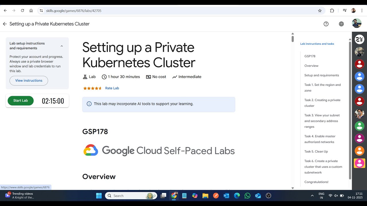 Настройка частного кластера Kubernetes || Лабораторное решение || Google Cloud Arcade 2025