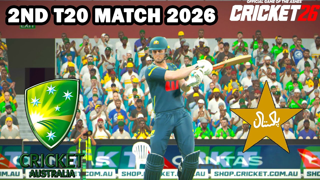 Australia vs Pakistan 2nd T20 Match 2026 - Cricket 26 Gameplay 1080P 60FPS