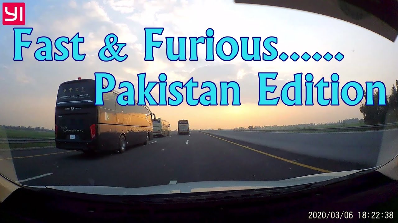 Luxury Buses Racing on Motorway, Pakistan