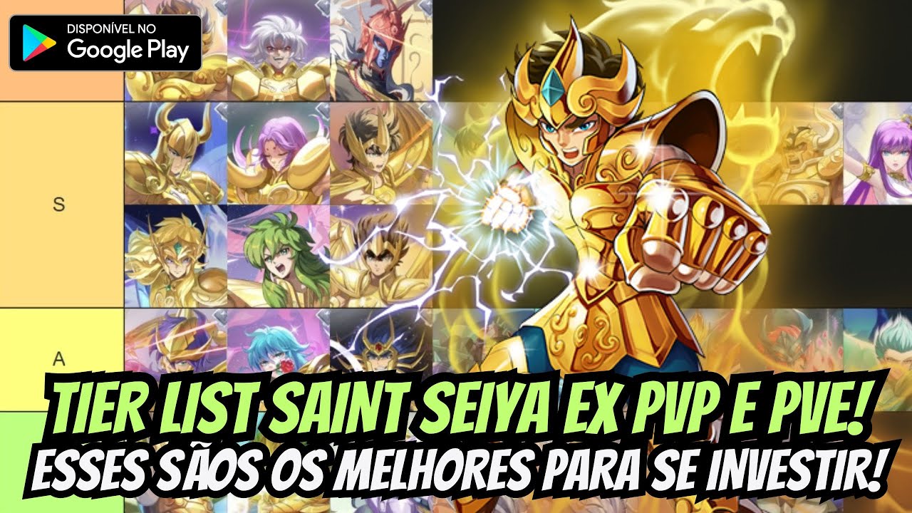 ⭐TIER LIST COMPLETA SAINT SEIYA EX MODOS PVP E PVE DOS SERVER SEA E CHINÊS!!!⭐