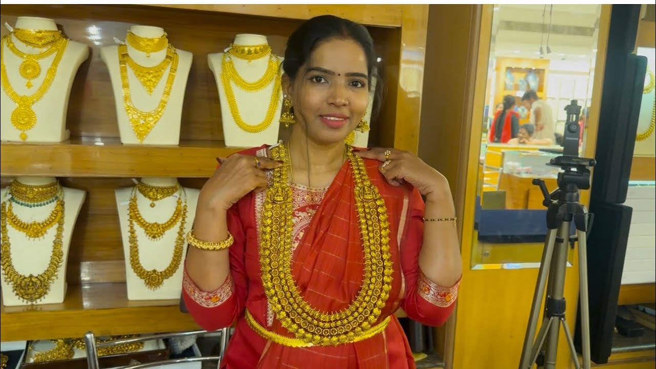 Big Nagas 4D Casting Gold Haram | 4 Savaran Kasumalai Row Malai | Emerald Layer Haram | New Arrivals
