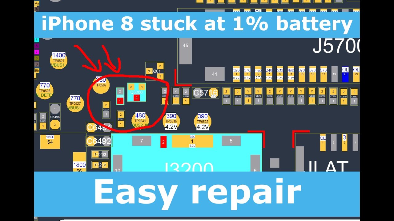 iPhone 8 not charging, stuck at 1% battery, easy repair - Advanced Motherboard Repair