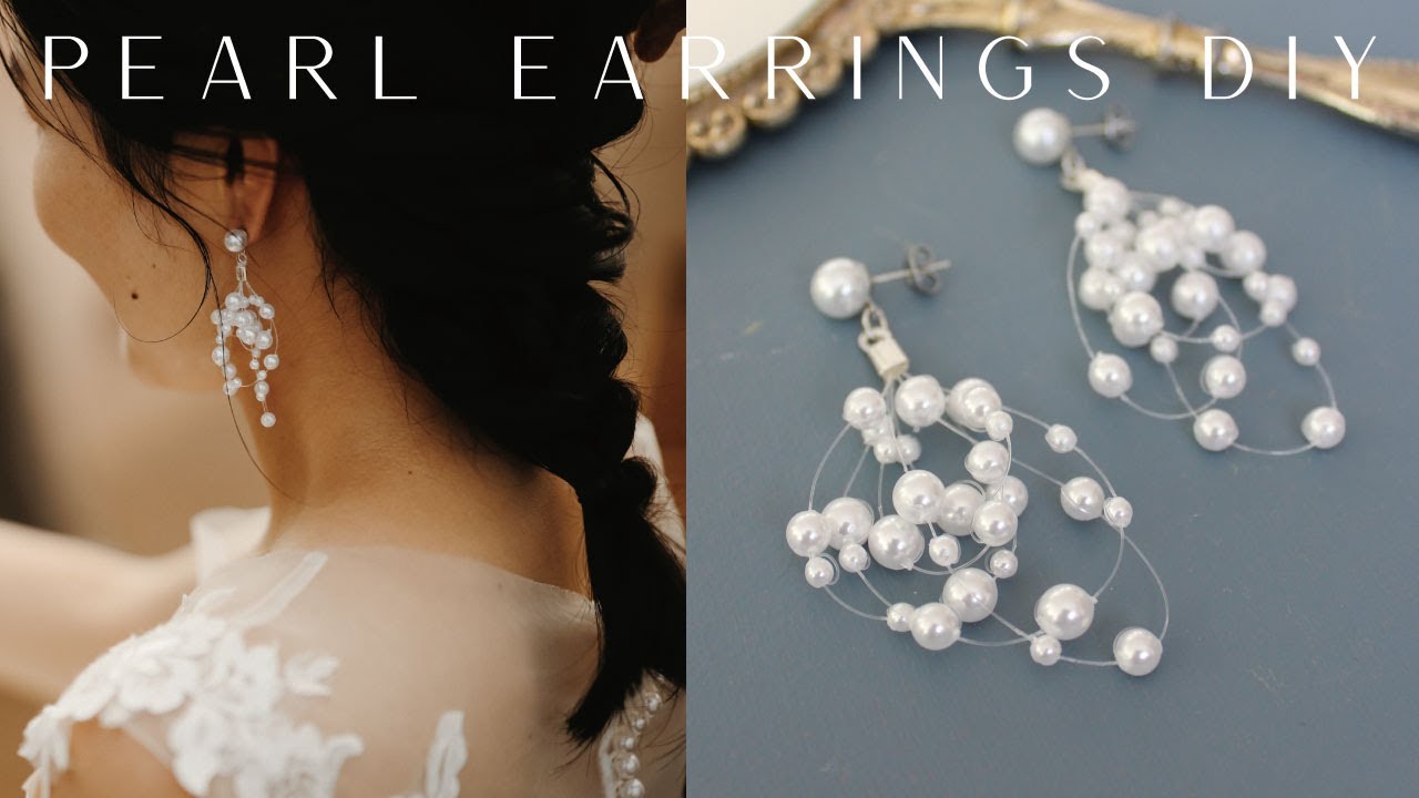 Pearl Floating Earrings DIY｜パールが浮いているようなピアスの作り方