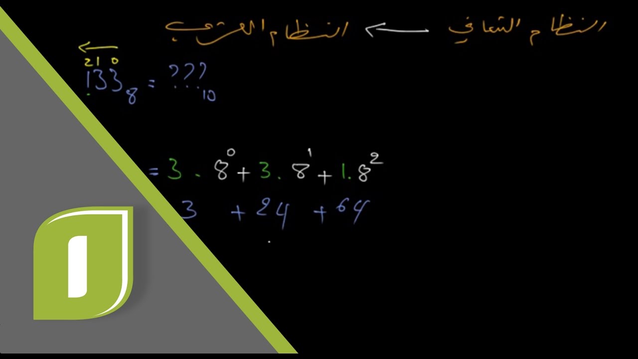 تحويل الأعداد: 6. النظام الست عشري إلى النظام العشري - Hexadecimal to Decimal