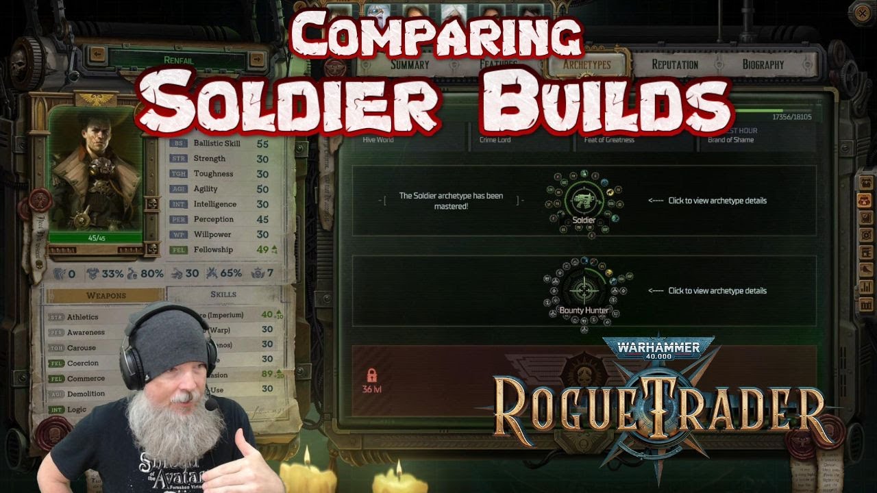 Сравнение сборок солдат в Warhammer 40,000: Rogue Trader