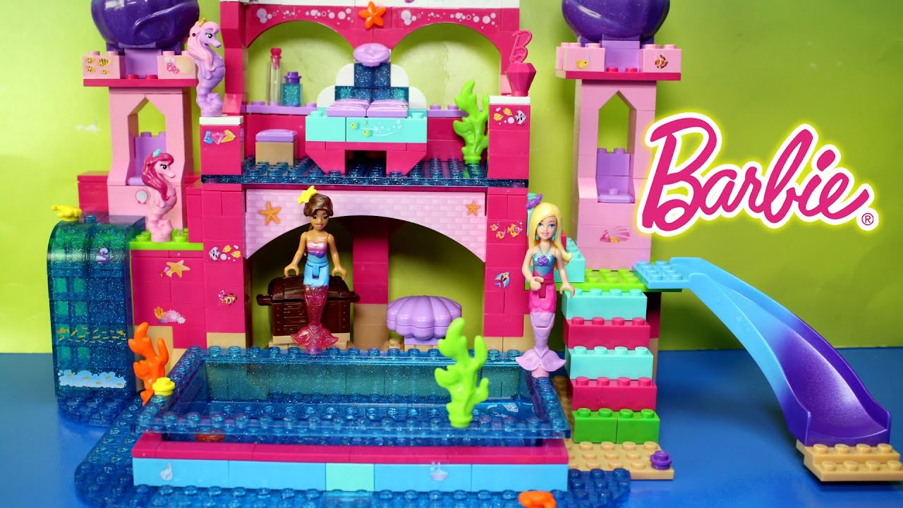 Mega Bloks Barbie Build n Play Underwater Castle Building Set