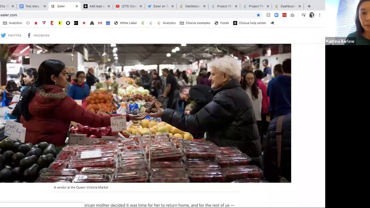 Vox Media's Chorus CMS demo, presented by Katrina Barlow, VP, Chorus Business