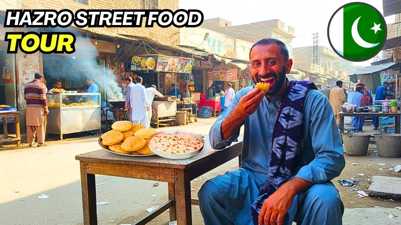 Exploring Street Food In Hazro, Pakistan 🇵🇰 Traditional Choleh Chawwal + The Best Ice Cream Ever!
