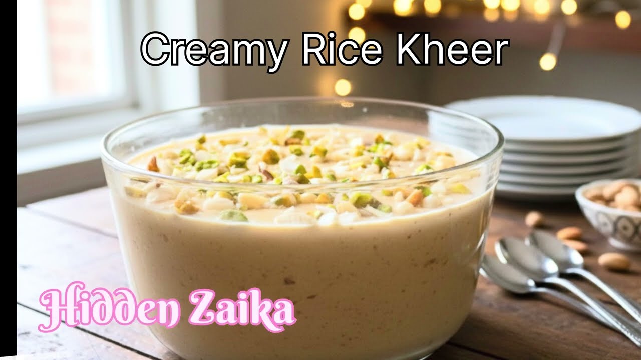 The Creamiest Kheer Ever! Simple Ingredients, Amazing Taste ریسٹورنٹ اسٹائل کھیر گھر پر بنائیاسموت ل
