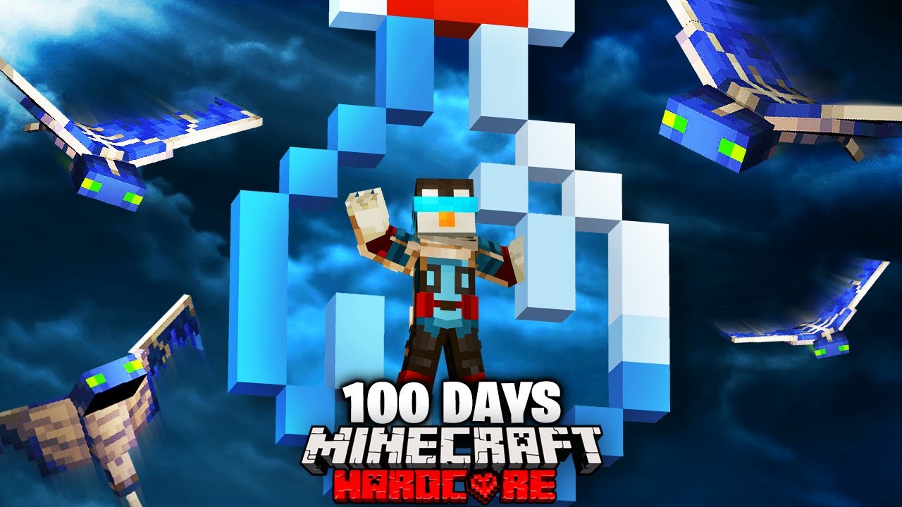 I Survived 100 Days in a GLASS BOTTLE in Minecraft Hardcore!