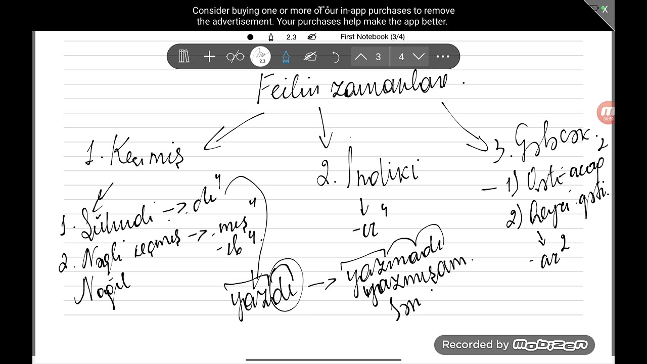 Feilin zamanları.Hissəciklər.Feilin inkarı.