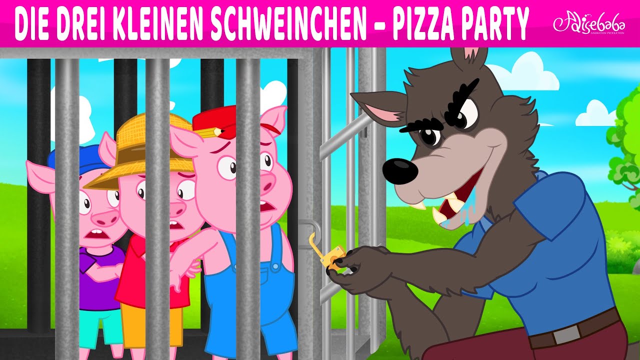 Die Drei kleinen Schweinchen – Pizza Party | Märchen für Kinder | Gute Nacht Geschichte