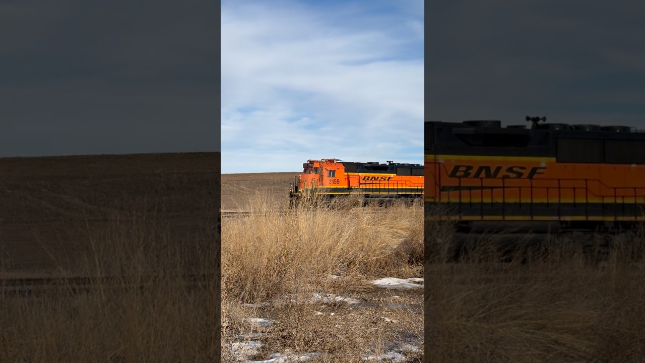BNSF Westbound From Hub City On A 45 degree day in Jan 2026. #train #railway #shorts  Subscribe