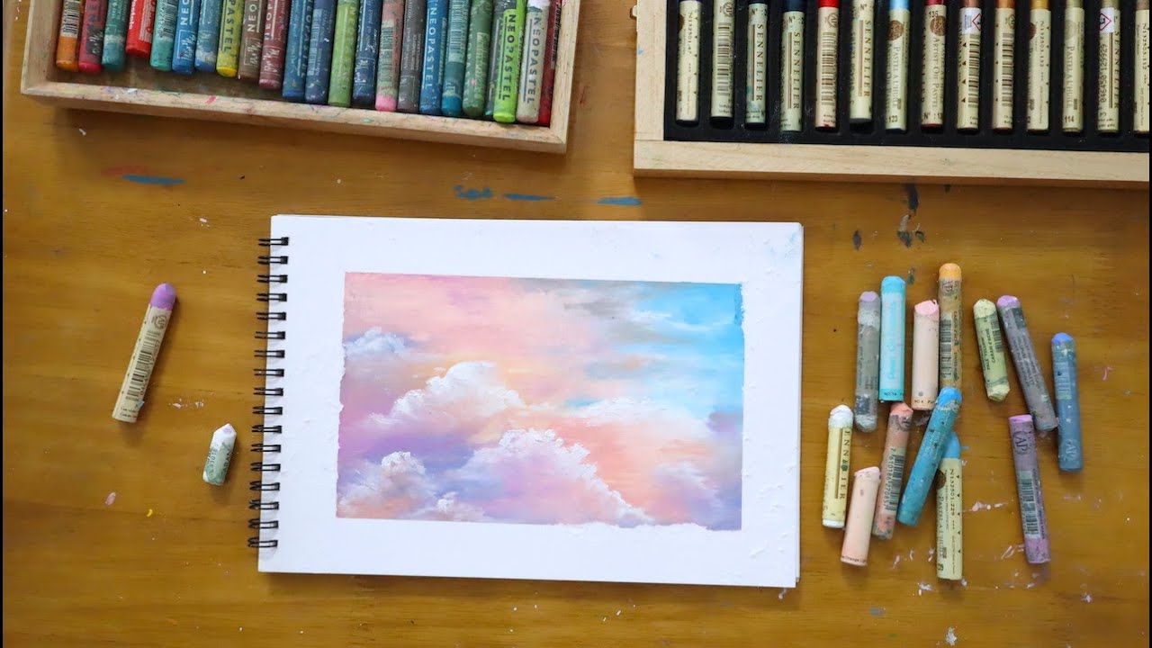 PINK SKY l Oil Pastel l 취미 미술 l 오일파스텔 l For Beginners