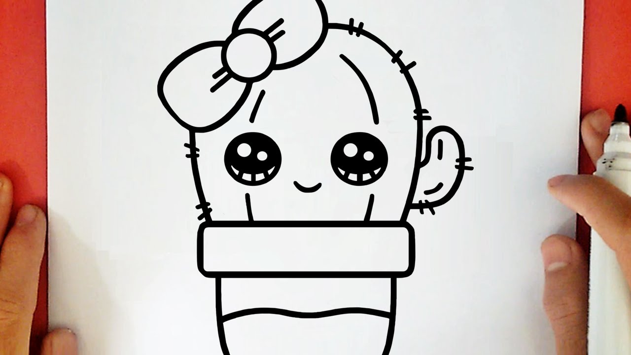 COMMENT DESSINER UN CACTUS KAWAII
