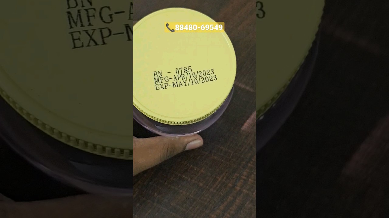 How to print Date and Batch number on Bottle caps #codingmachine #sealingmachine