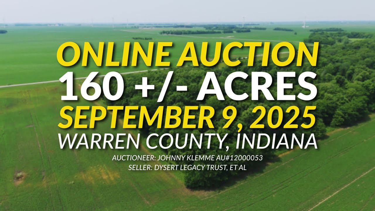160 +/- Acre Land Auction | Warren County, Indiana