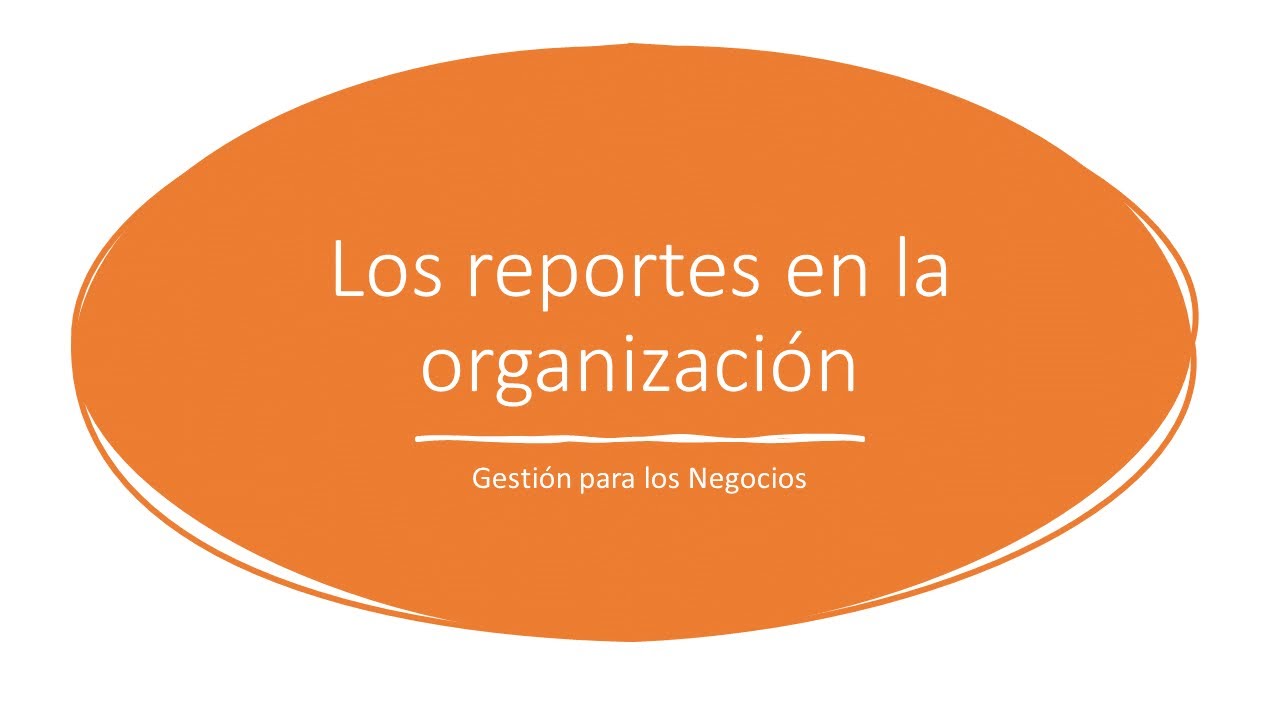 Los reportes en la organizaci&oacute;n