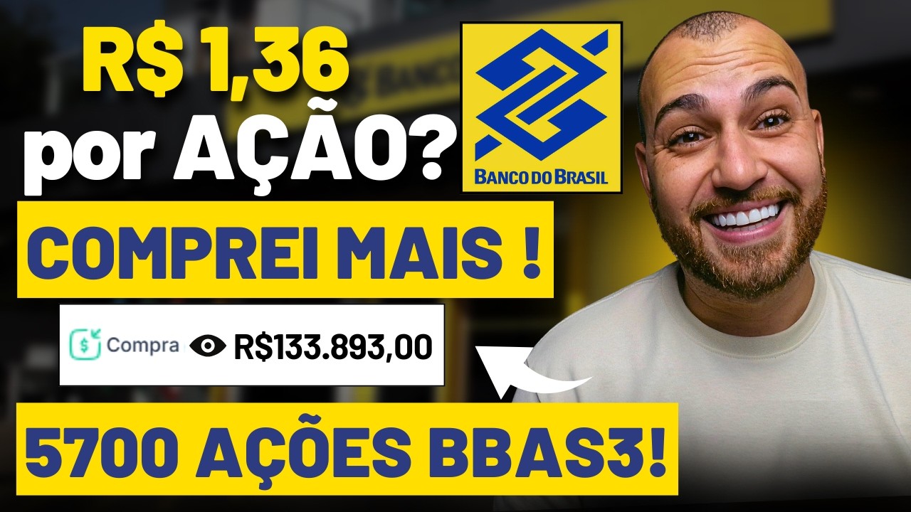 BBAS3 COMPREI MAIS! VAI PAGAR +6 DIVIDENDOS ESSE ANO, PODE EXPLODIR E P/VPA MUITO BAIXO